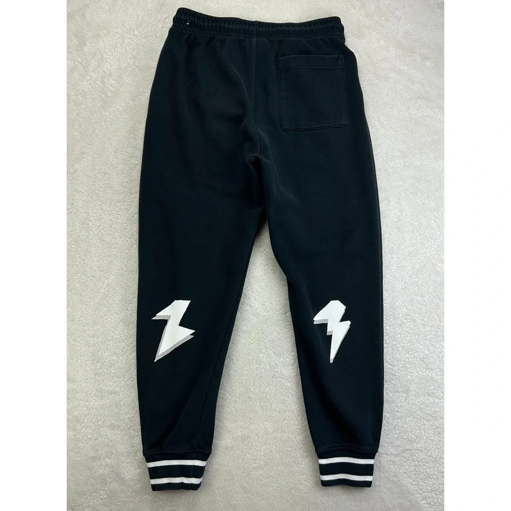 Air Jordan MVP Fleece Jogger Sweatpants Mens M Black Drawstring Tapered Leg Logo